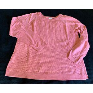 Sonoma Pink Textured Sweater Size XLarge Cotton/Polyester Womens Long Sleeve Kni